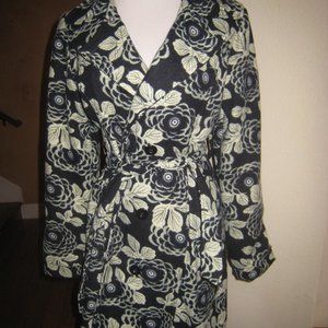 Angie Vtg Flower Print Coat Jacket